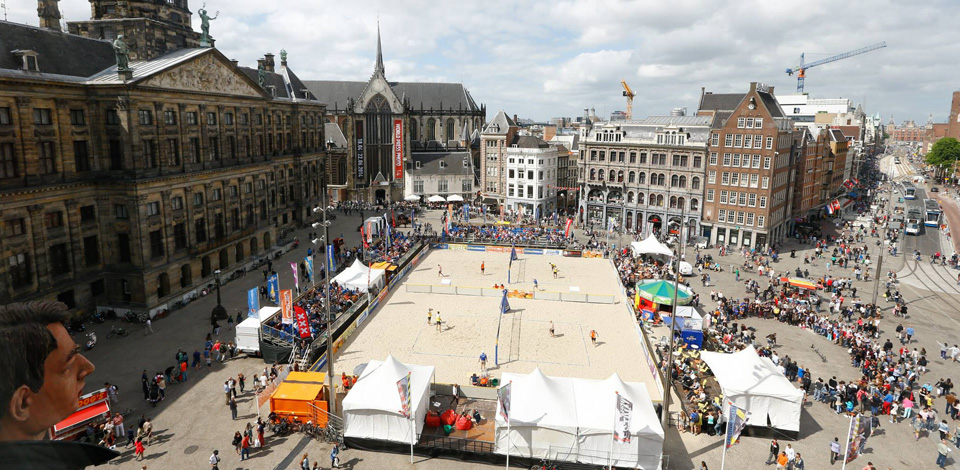 Tribunes op het NK Beach Soccer Toernooi