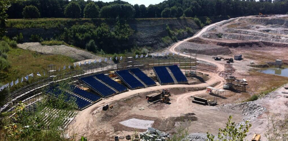 Tribunes in het Steengroevetheater Winterswijk